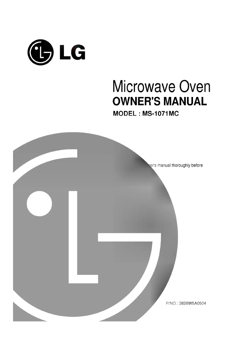 Page 1 de la notice Manuel utilisateur LG MS-107MC