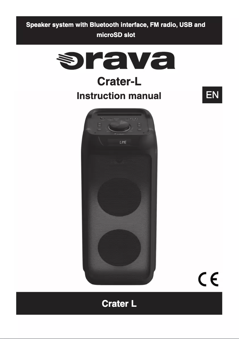 Page 1 de la notice Manuel utilisateur Orava Crater L