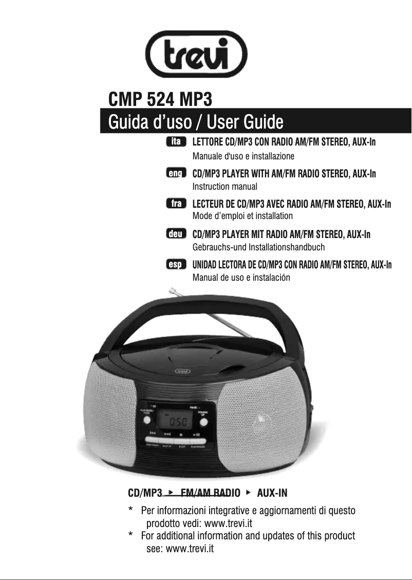 Página 1 del manual Manual de usuario Trevi 0CM52401