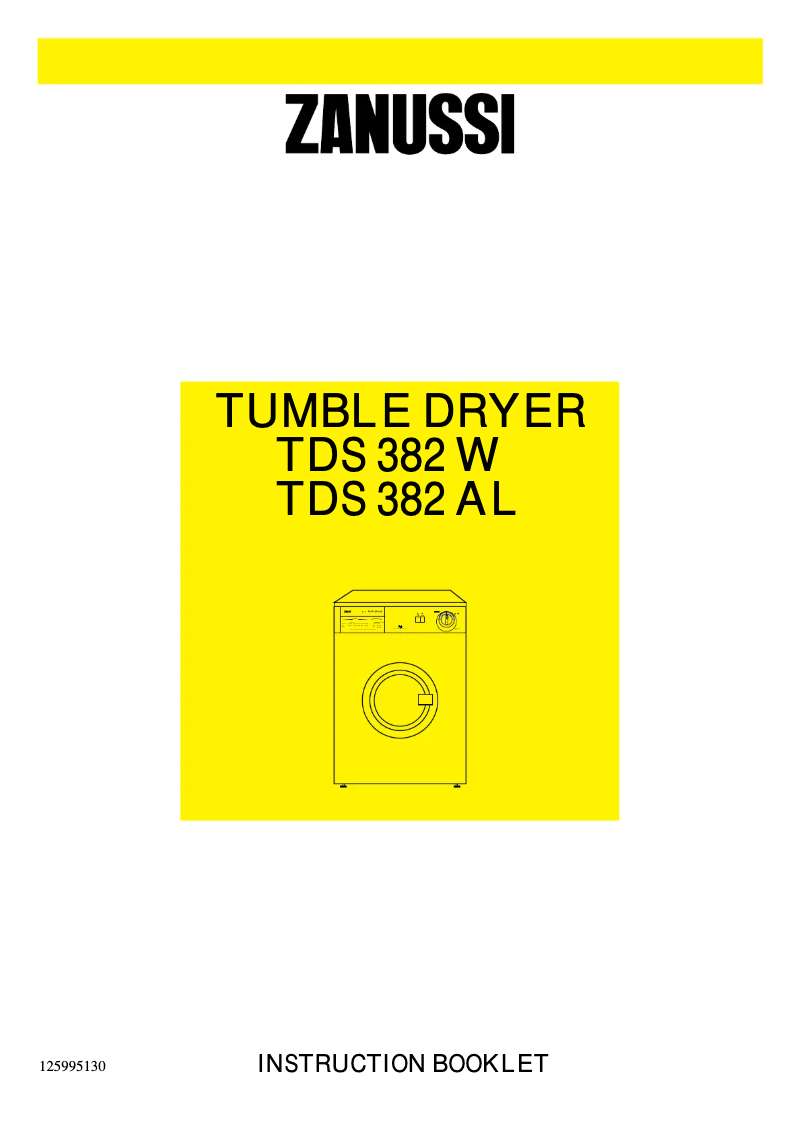 Image de la première page du manuel de l'appareil TDS 382 W