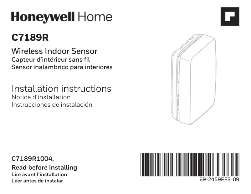 Page n°1 - Manuel utilisateur Honeywell YTHX9421R7001WW/U