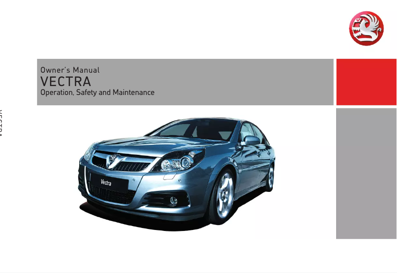 Image de la première page du manuel de l'appareil Vectra (2008)