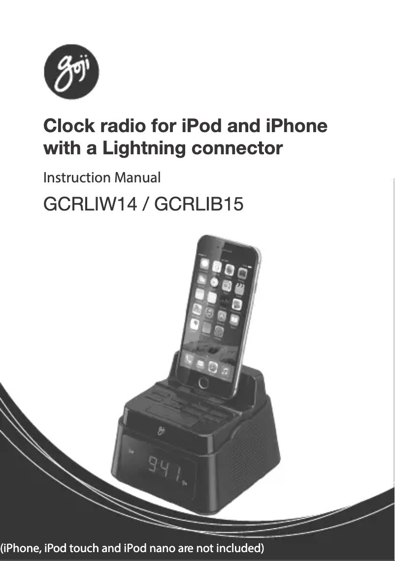 Page 1 de la notice Manuel utilisateur Goji GCRLIB15