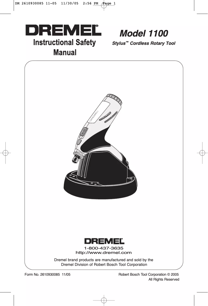 Image de la première page du manuel de l'appareil 1100