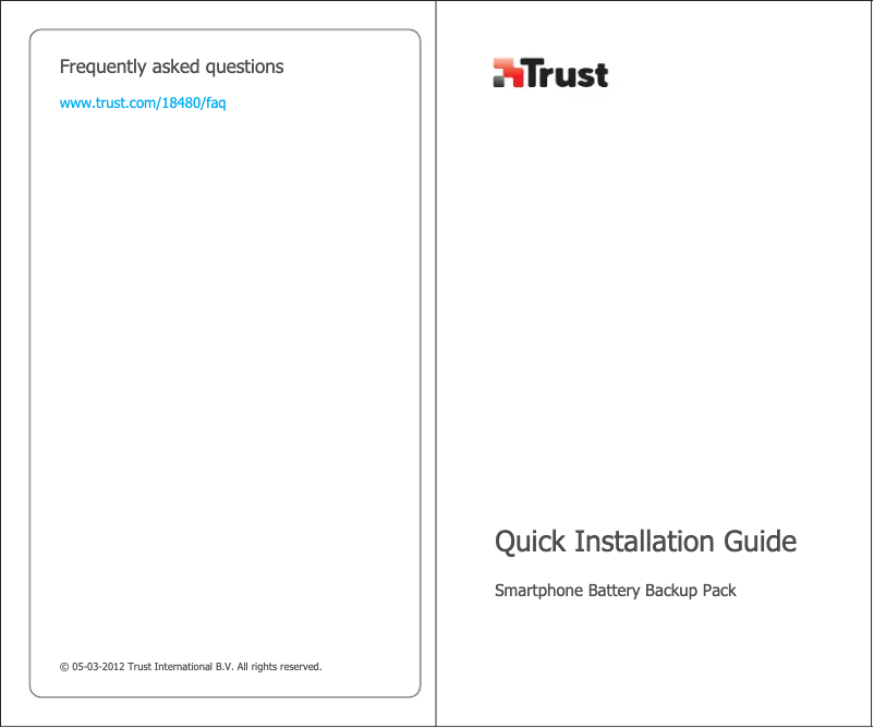 Page 1 de la notice Manuel utilisateur Trust 18480