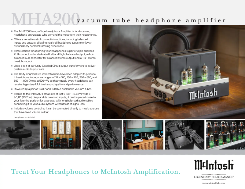 Page n°1 - Brochure McIntosh MHA200
