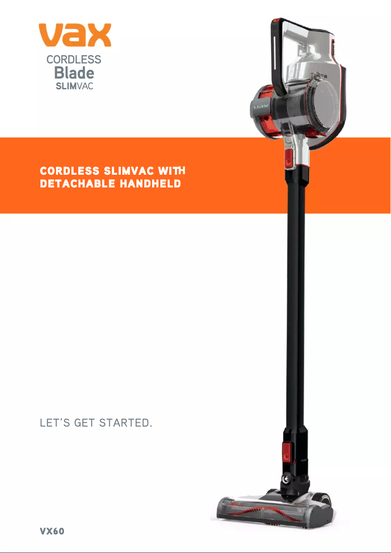 Page 1 de la notice Manuel utilisateur Vax Blade VX60