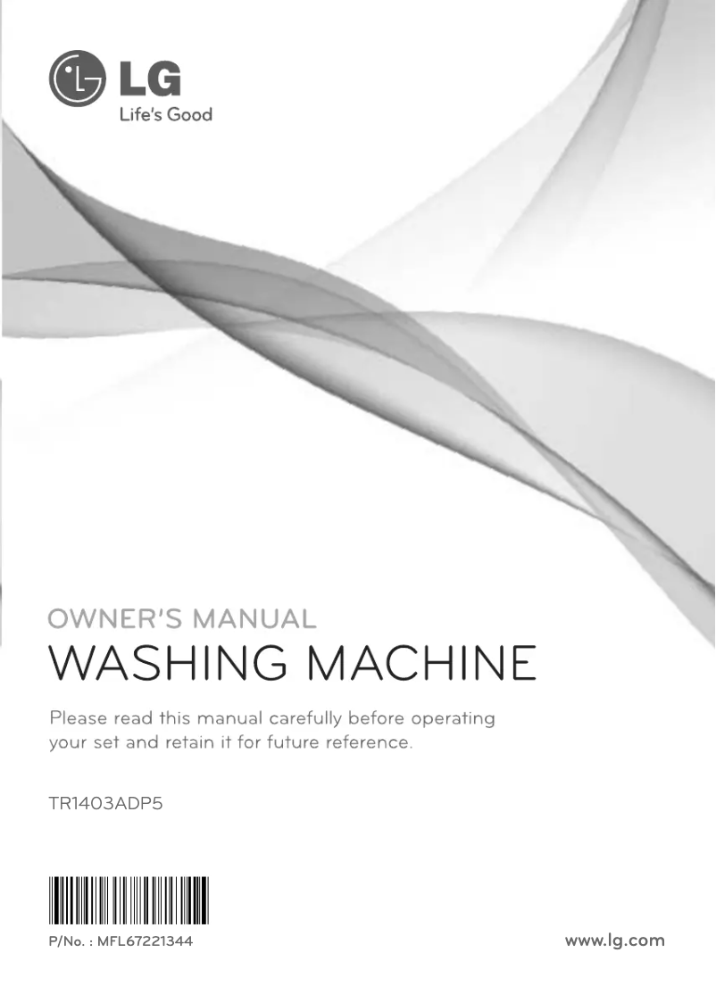 Image de la première page du manuel de l'appareil TR1403ADP5