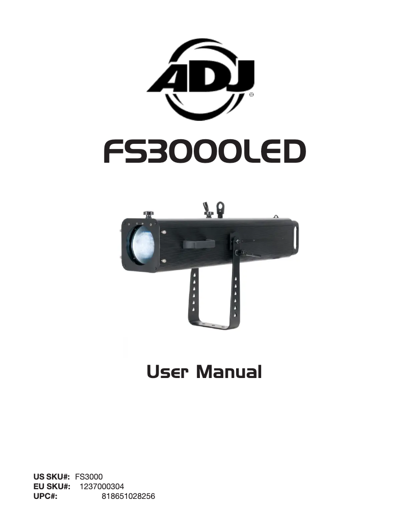 Image de la première page du manuel de l'appareil FS3000LED