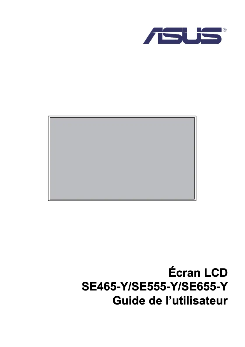 Page 1 de la notice Manuel utilisateur Asus SE555-Y