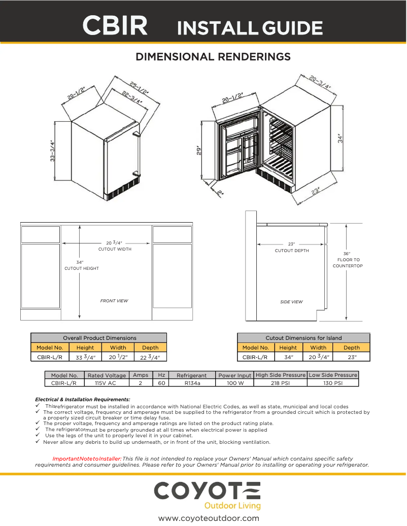 Page 1 de la notice Guide de démarrage rapide Coyote CBIR-L