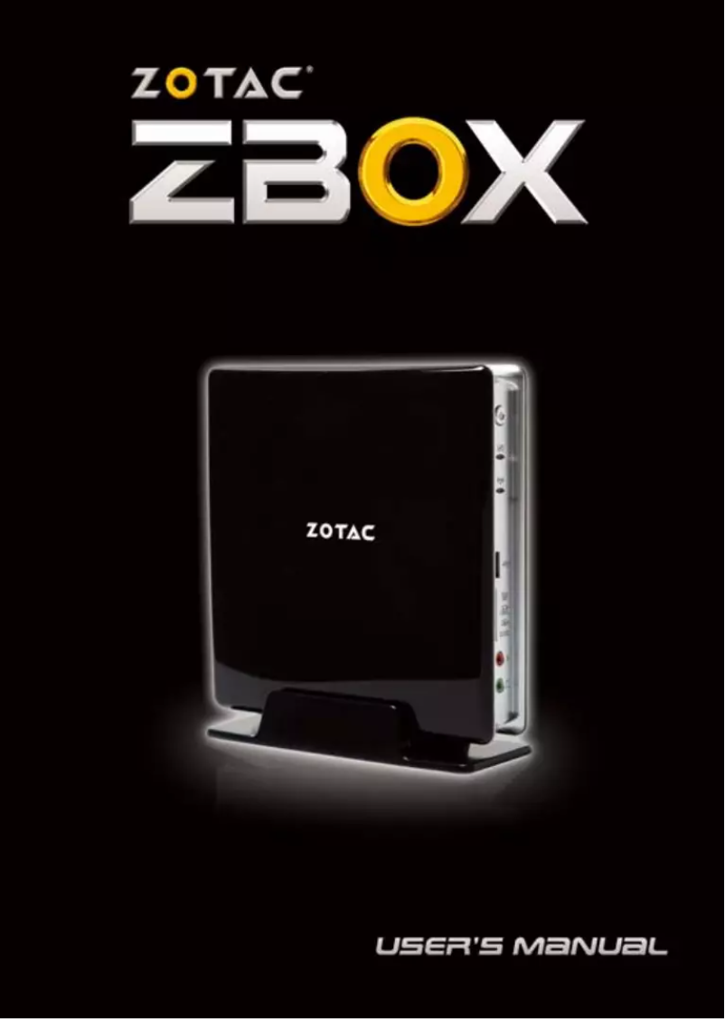 First page image of the manual for ZBOX SD-ID12 Plus