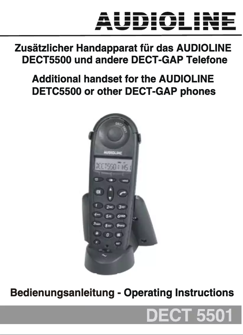 Página 1 del manual Manual de usuario Audioline Dect 5501