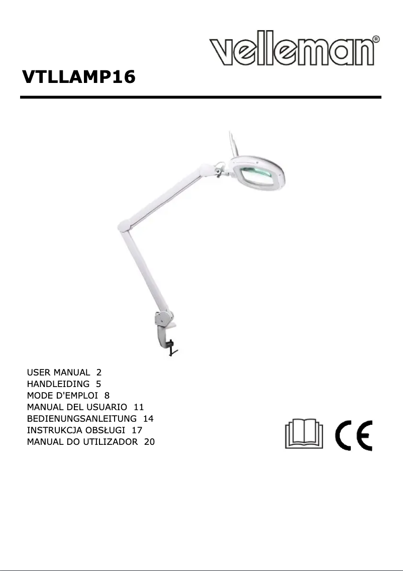 Image de la première page du manuel de l'appareil VTLLAMP16