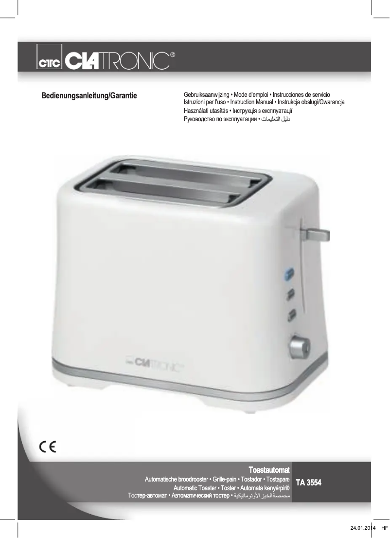 Image de la première page du manuel de l'appareil TA 3554