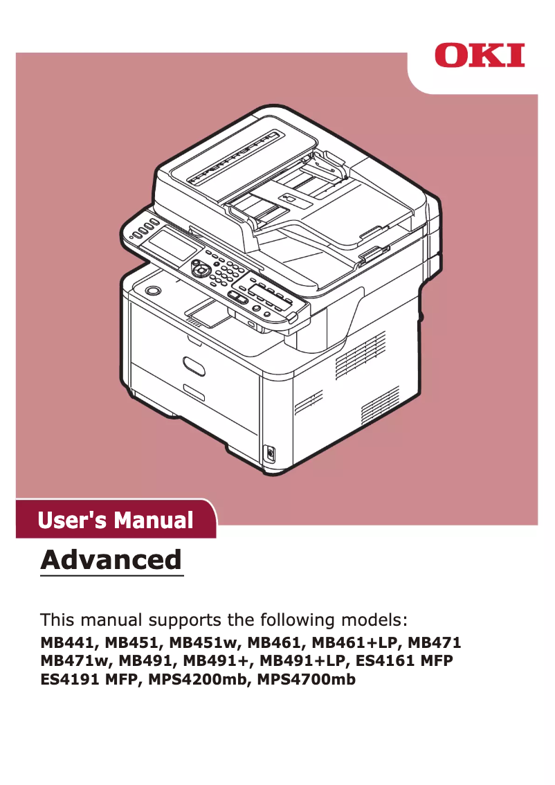 Page 1 de la notice Manuel utilisateur OKI ES4191