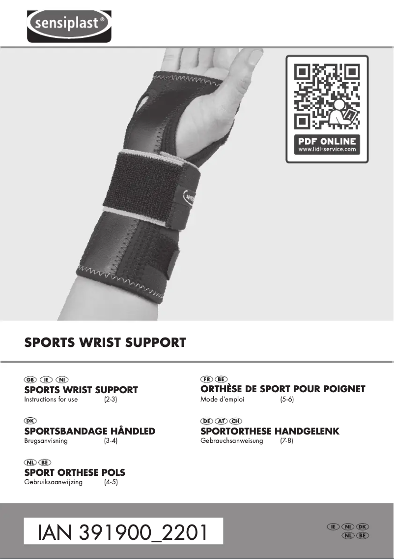 Página 1 del manual Manual de usuario Sensiplast IAN 391900