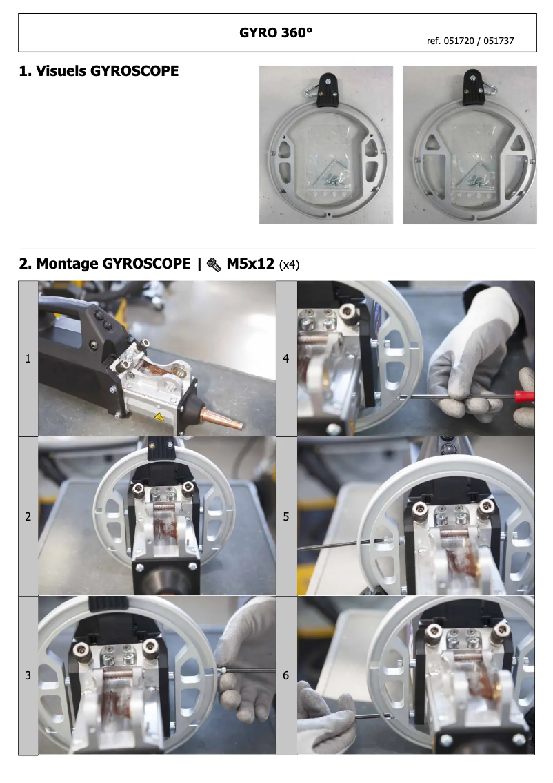 Image de la première page du manuel de l'appareil Gyro 360°