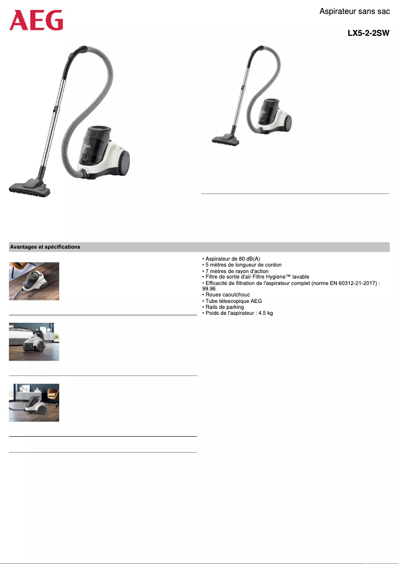 Image de la première page du manuel de l'appareil LX5-2-2SW