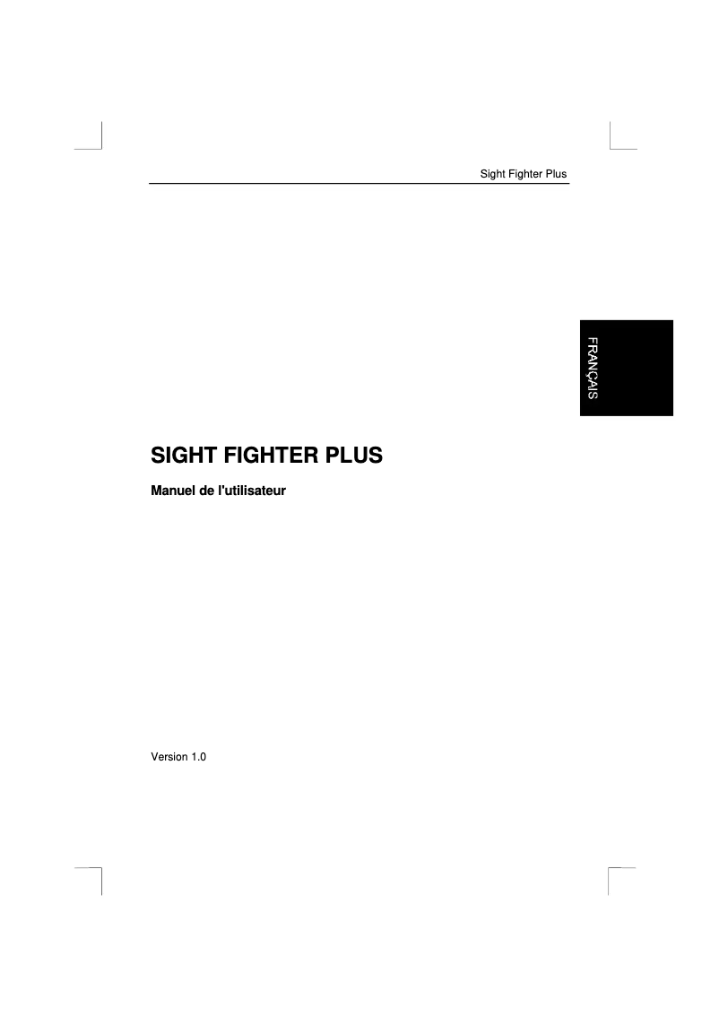 Page n°1 - Manuel utilisateur Trust Sight Fighter+