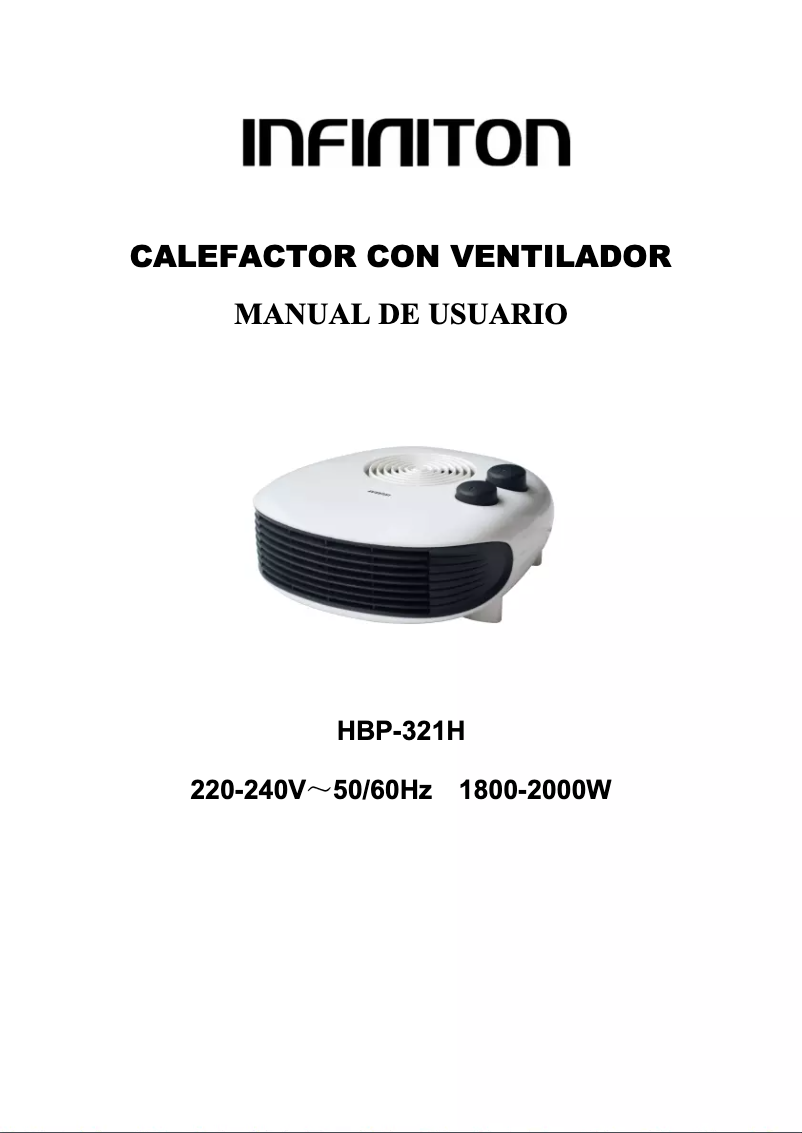 Image de la première page du manuel de l'appareil HBP-321H