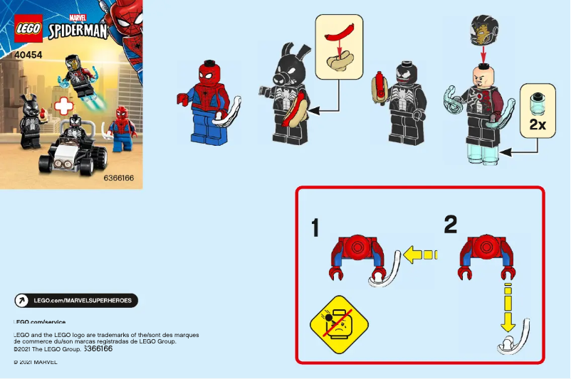 Page 1 de la notice Manuel utilisateur Lego Marvel 40454