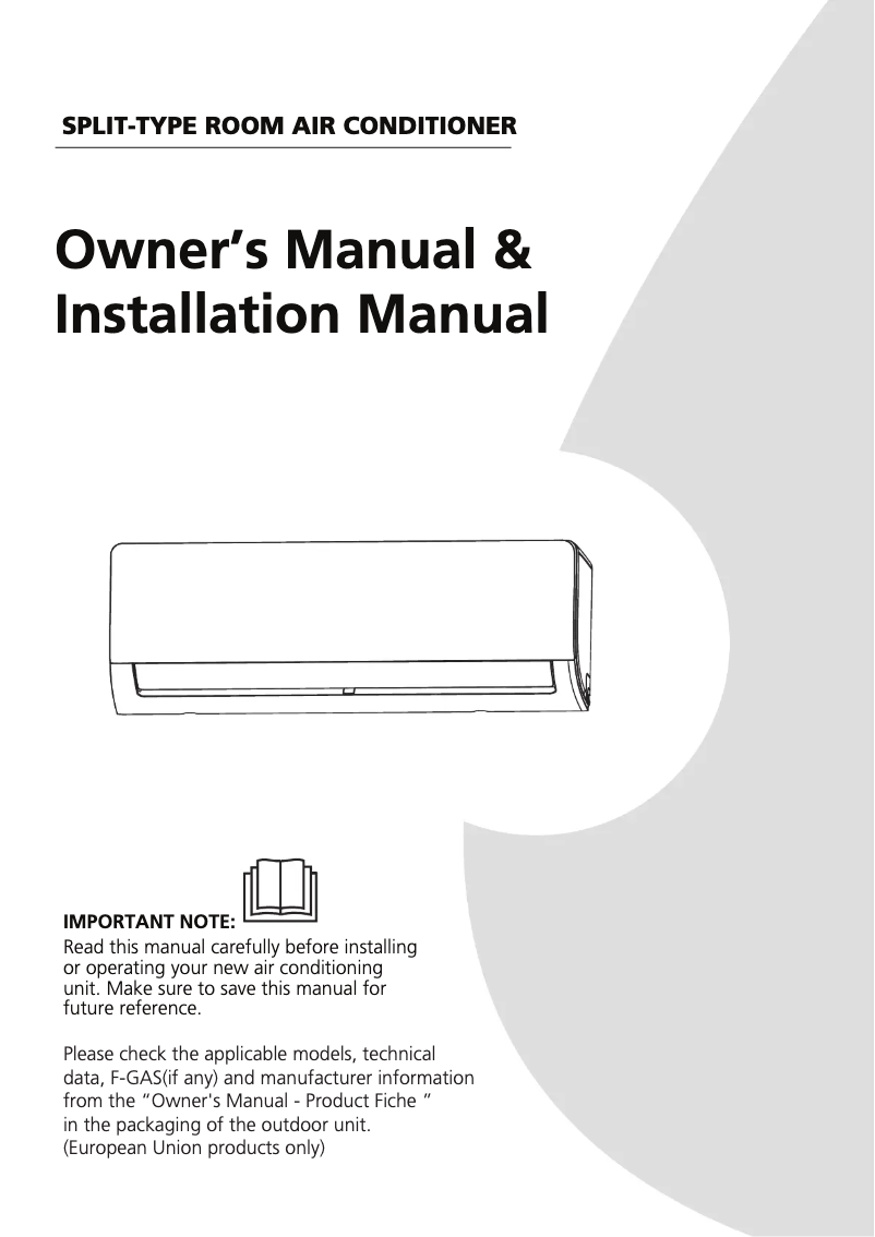 Page 1 de la notice Manuel utilisateur Midea MSAGB-12CRN8-PC6
