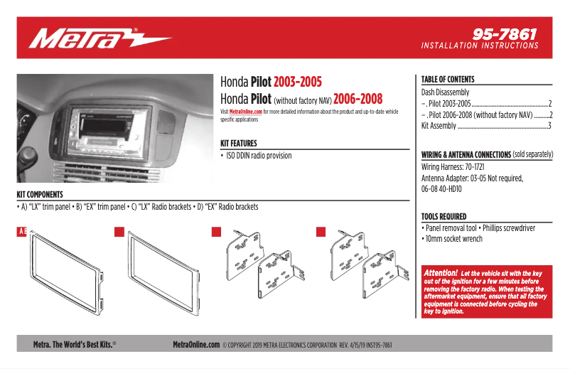 Image de la première page du manuel de l'appareil 95-7861