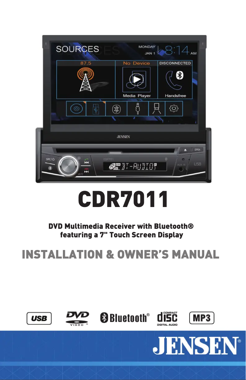 Page n°1 - Manuel utilisateur Jensen CDR7011
