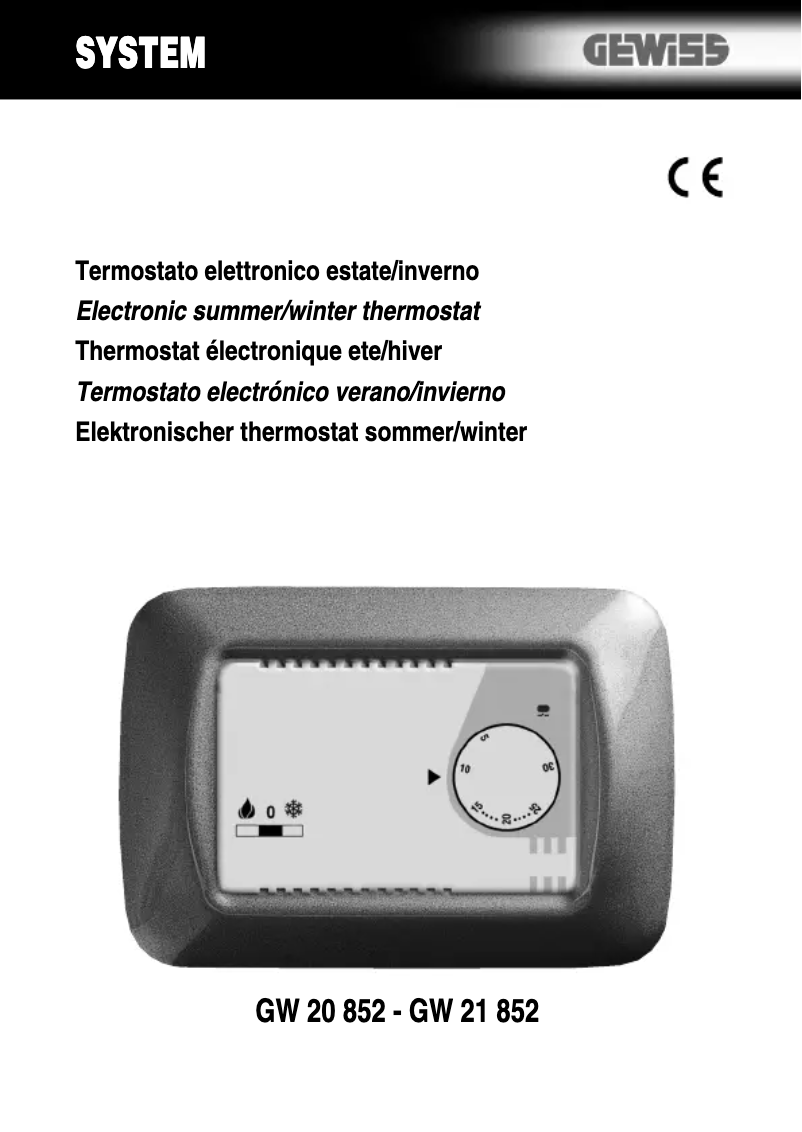 Page 1 de la notice Manuel utilisateur Gewiss GW21852