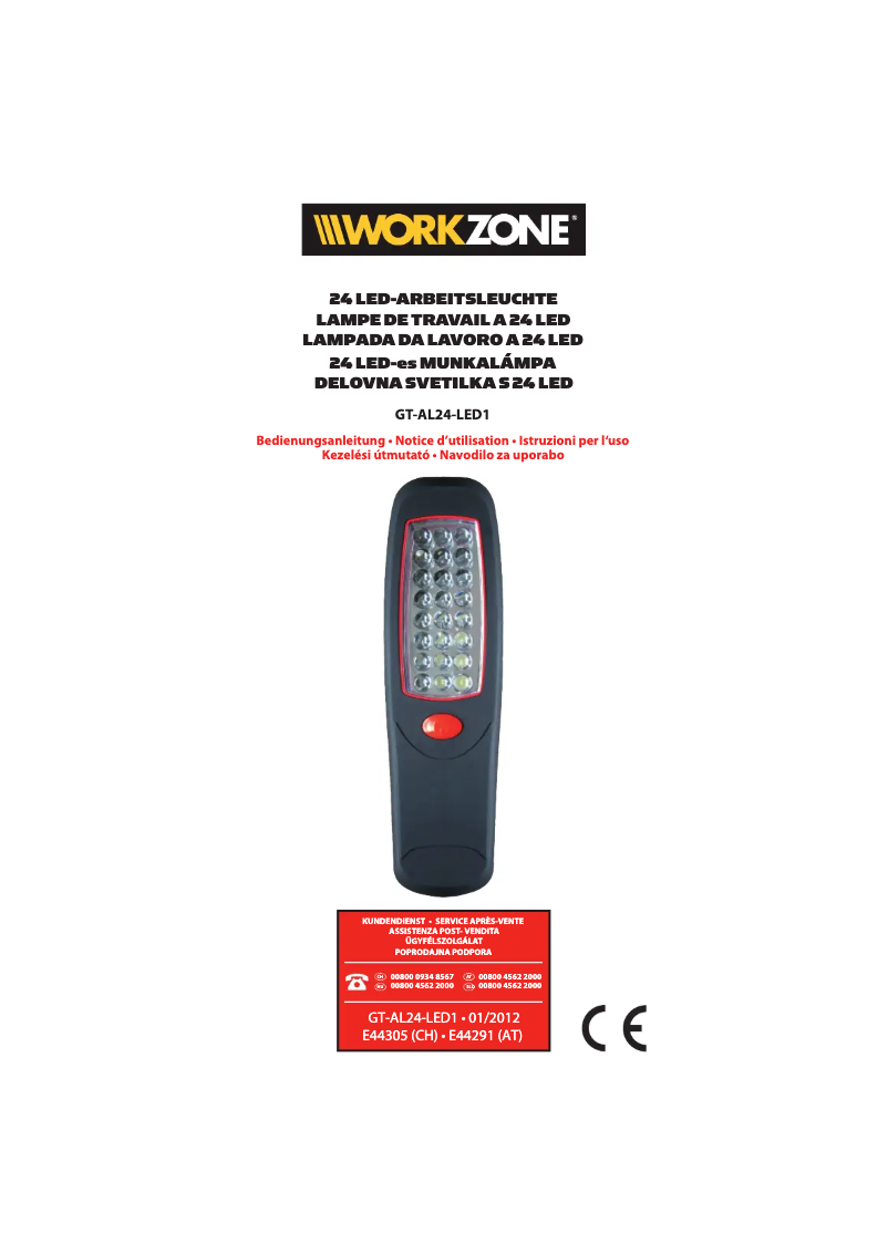 Page 1 de la notice Manuel utilisateur Workzone GT-AL24-LED2