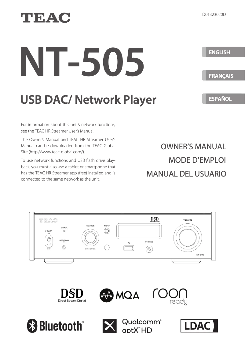 Image de la première page du manuel de l'appareil NT-505