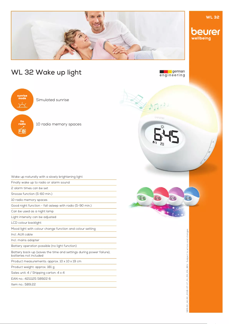 Image de la première page du manuel de l'appareil WL 32