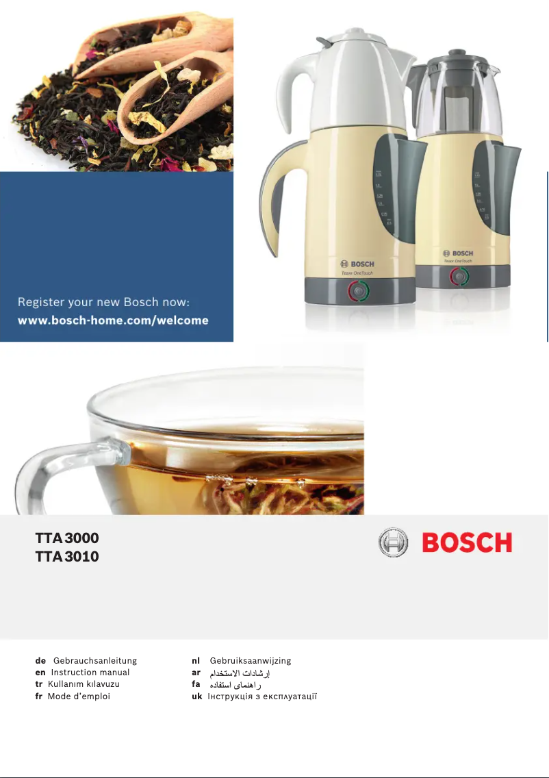 Page n°1 - Manuel utilisateur Bosch TTA3010