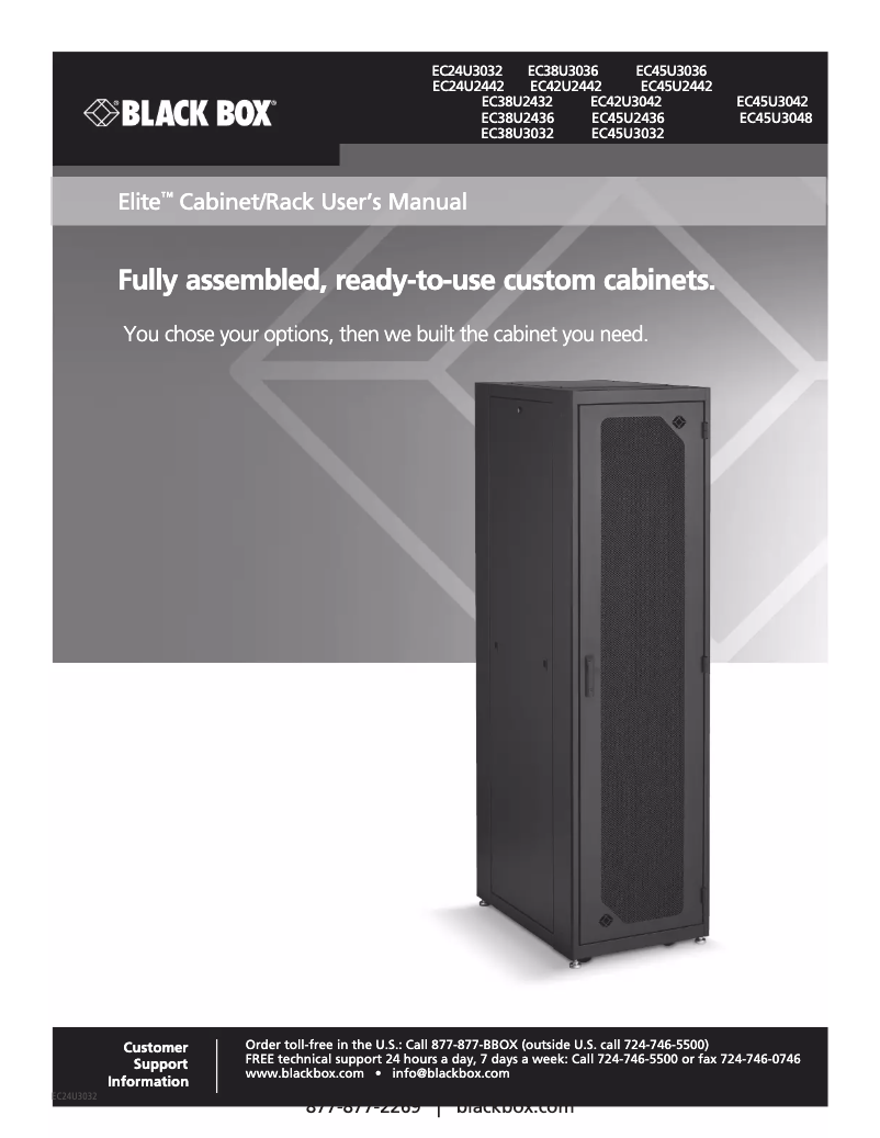 Page 1 de la notice Manuel utilisateur Black Box EC45U3032