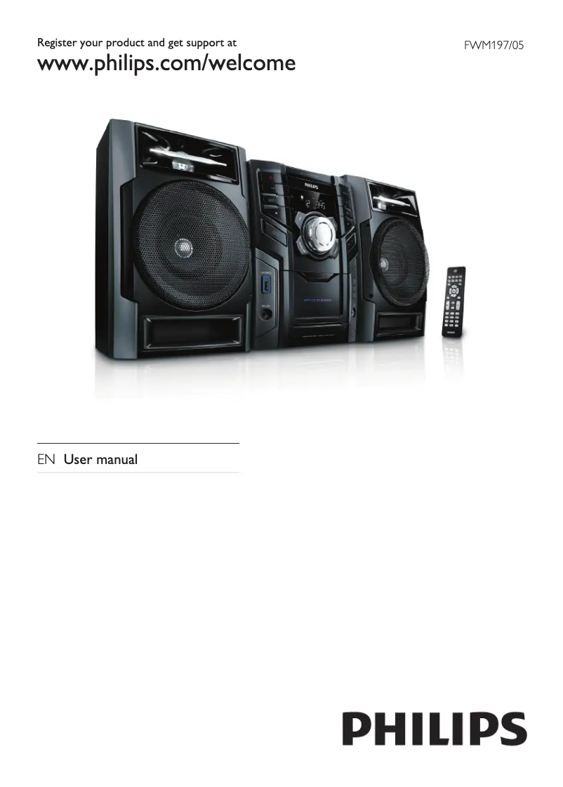 Page n°1 - Manuel utilisateur Philips FWM197 Mini Hi-Fi System