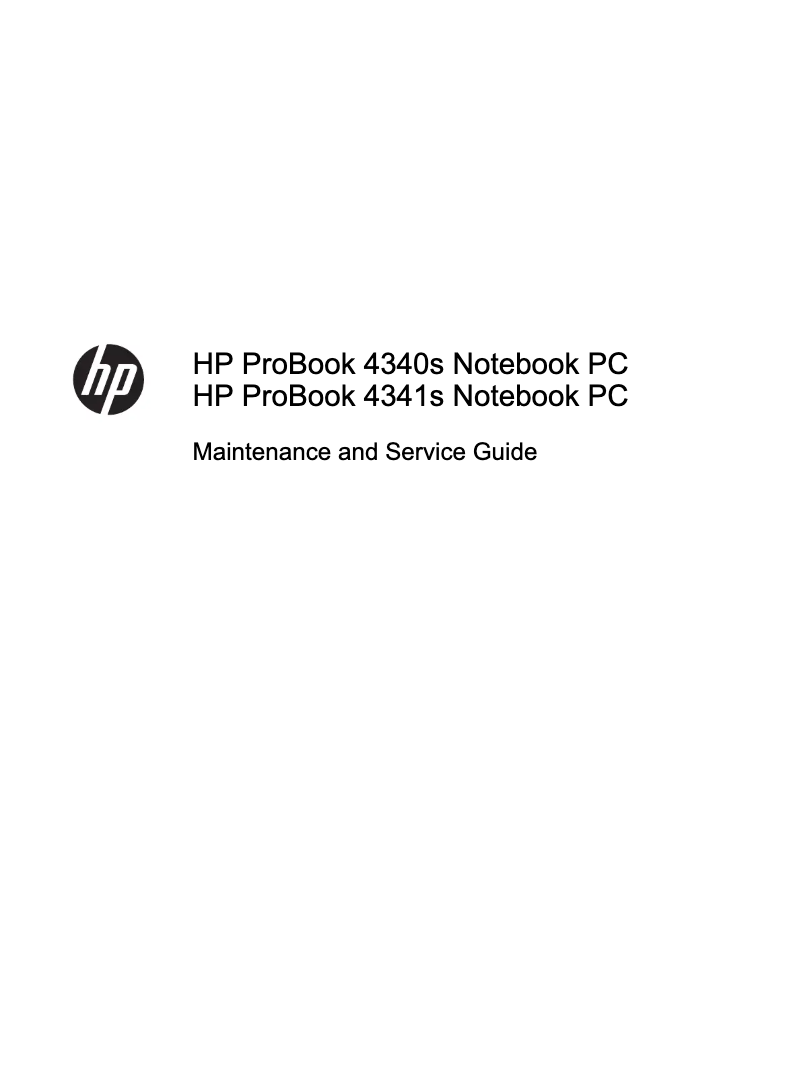 Página 1 del manual Manual de usuario HP ProBook 4340s C5C86EA