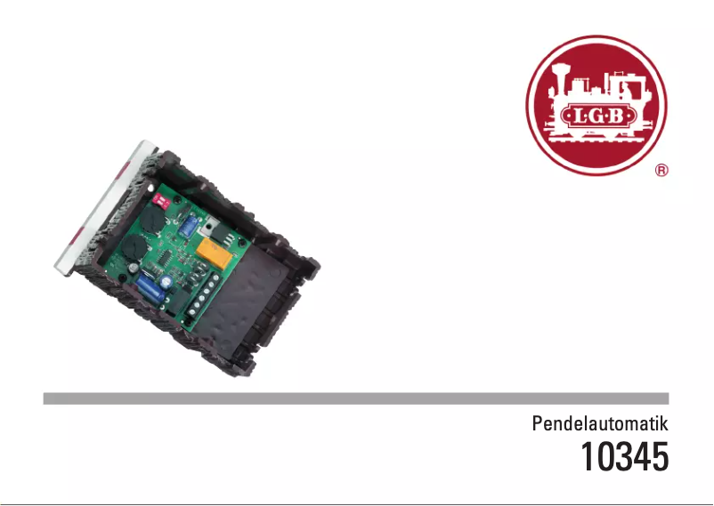 Page n°1 - Manuel utilisateur LGB 10345