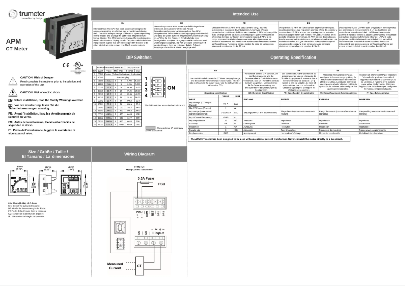 Página 1 del manual Manual de usuario Trumeter APM-CT