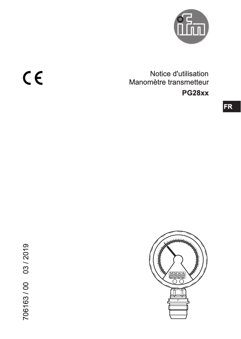 Image de la première page du manuel de l'appareil PG2889