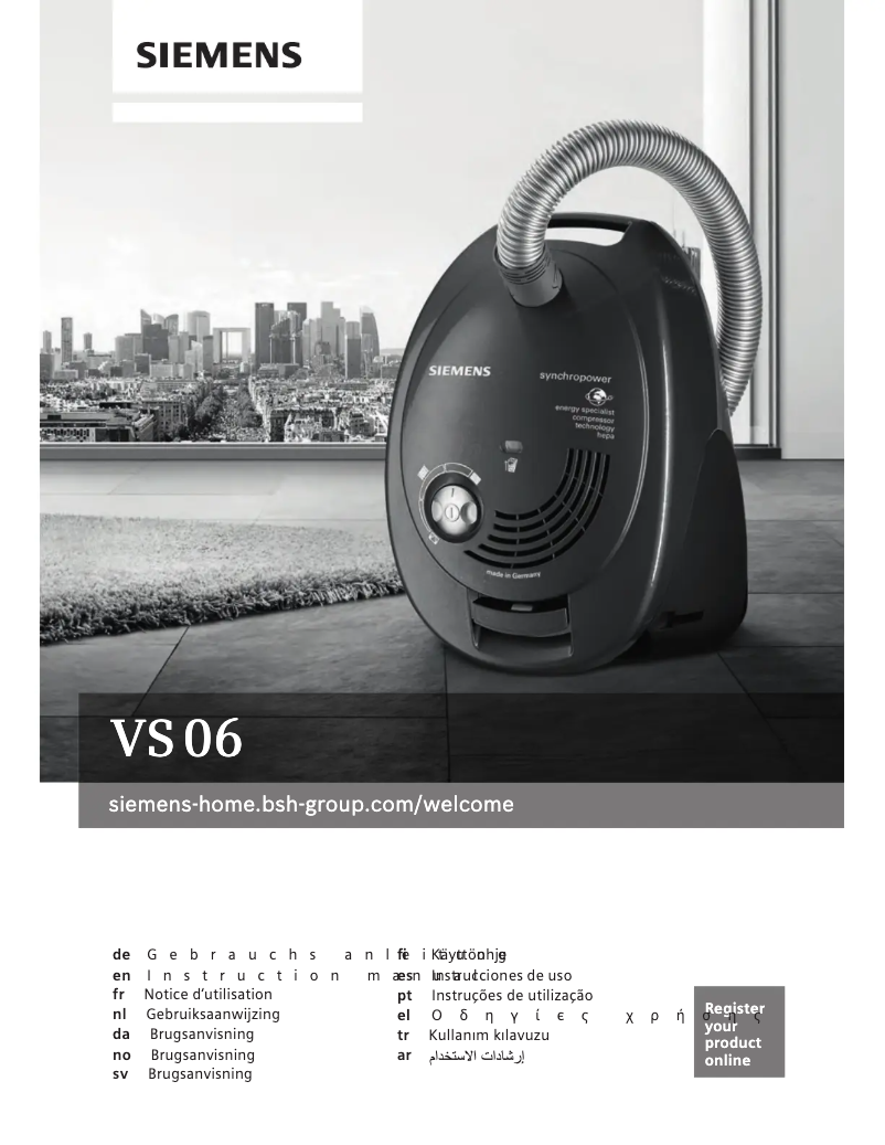 Page n°1 - Manuel utilisateur Siemens VS06B210