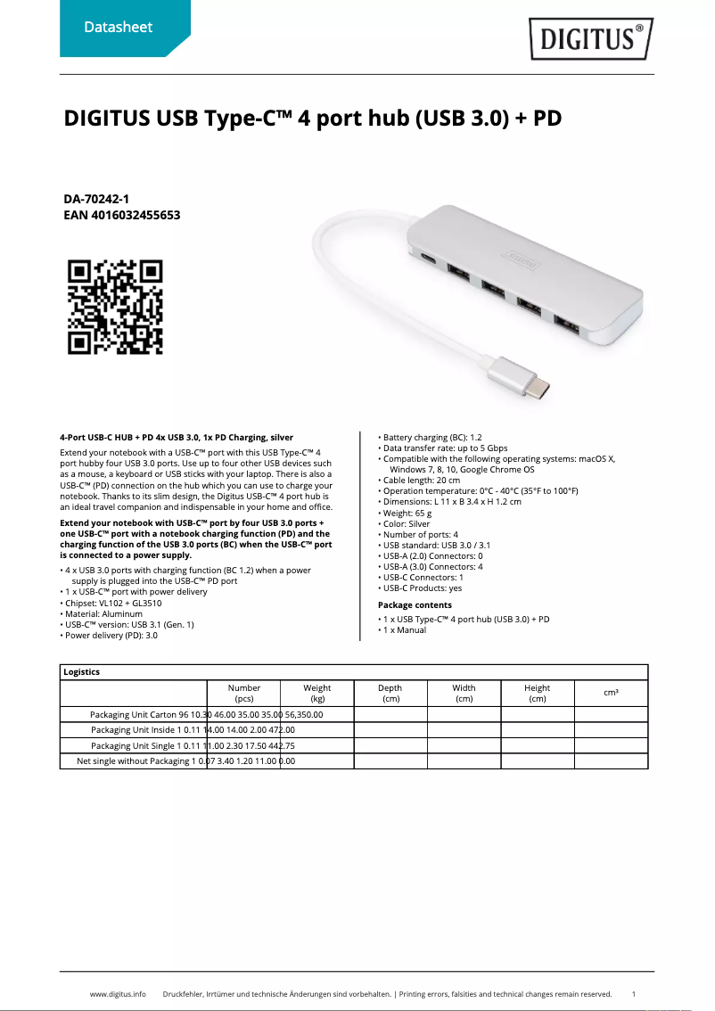 Image de la première page du manuel de l'appareil DA-70242-1