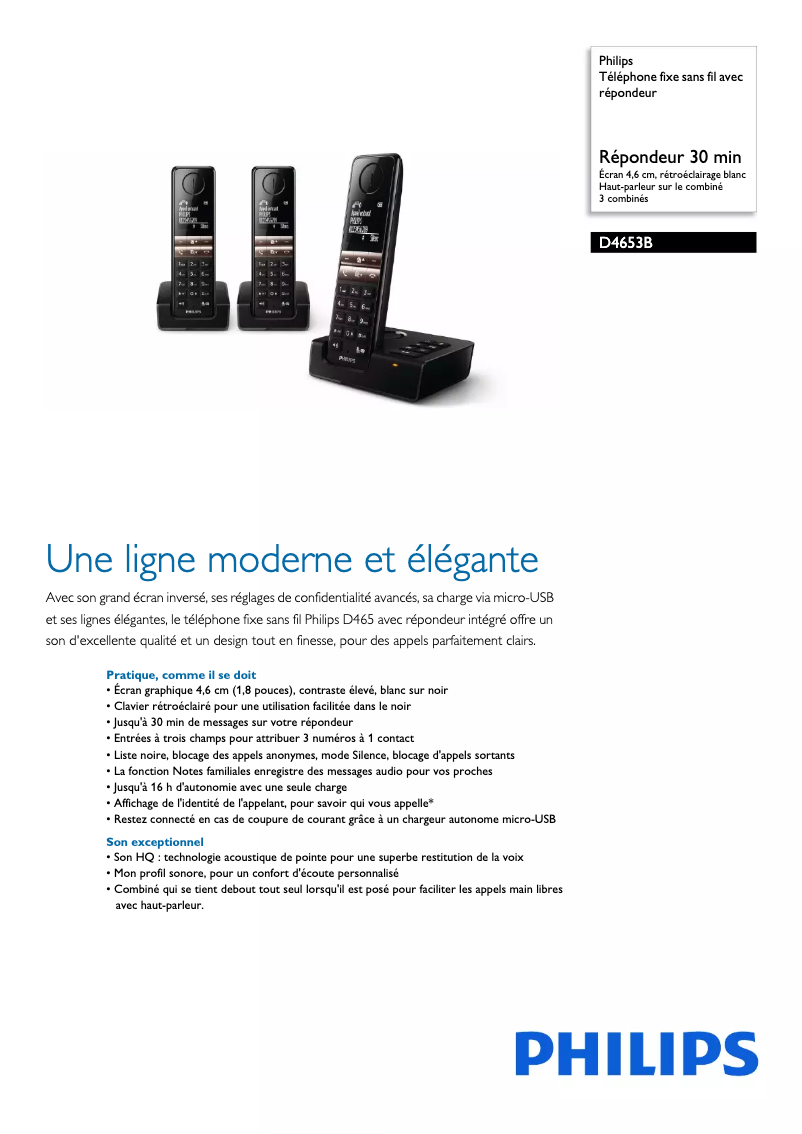 Imagen de la primera página del manual del dispositivo D4653B