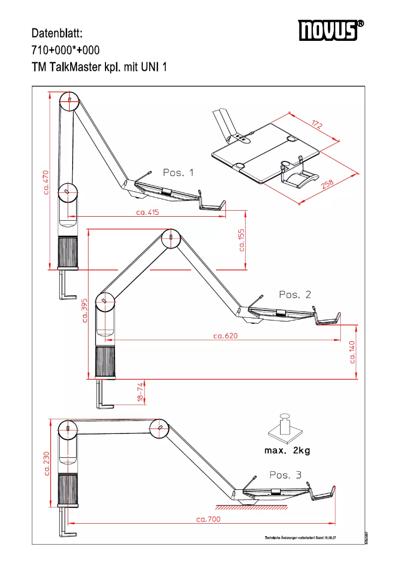 Page 1 de la notice Manuel utilisateur Novus TalkMaster