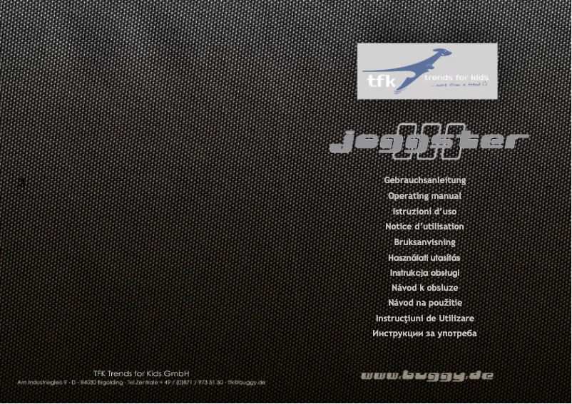 Page 1 de la notice Manuel utilisateur TfK Joggster III