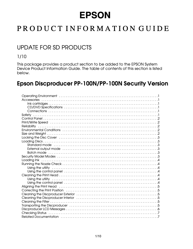 Image de la première page du manuel de l'appareil Discproducer PP-100N