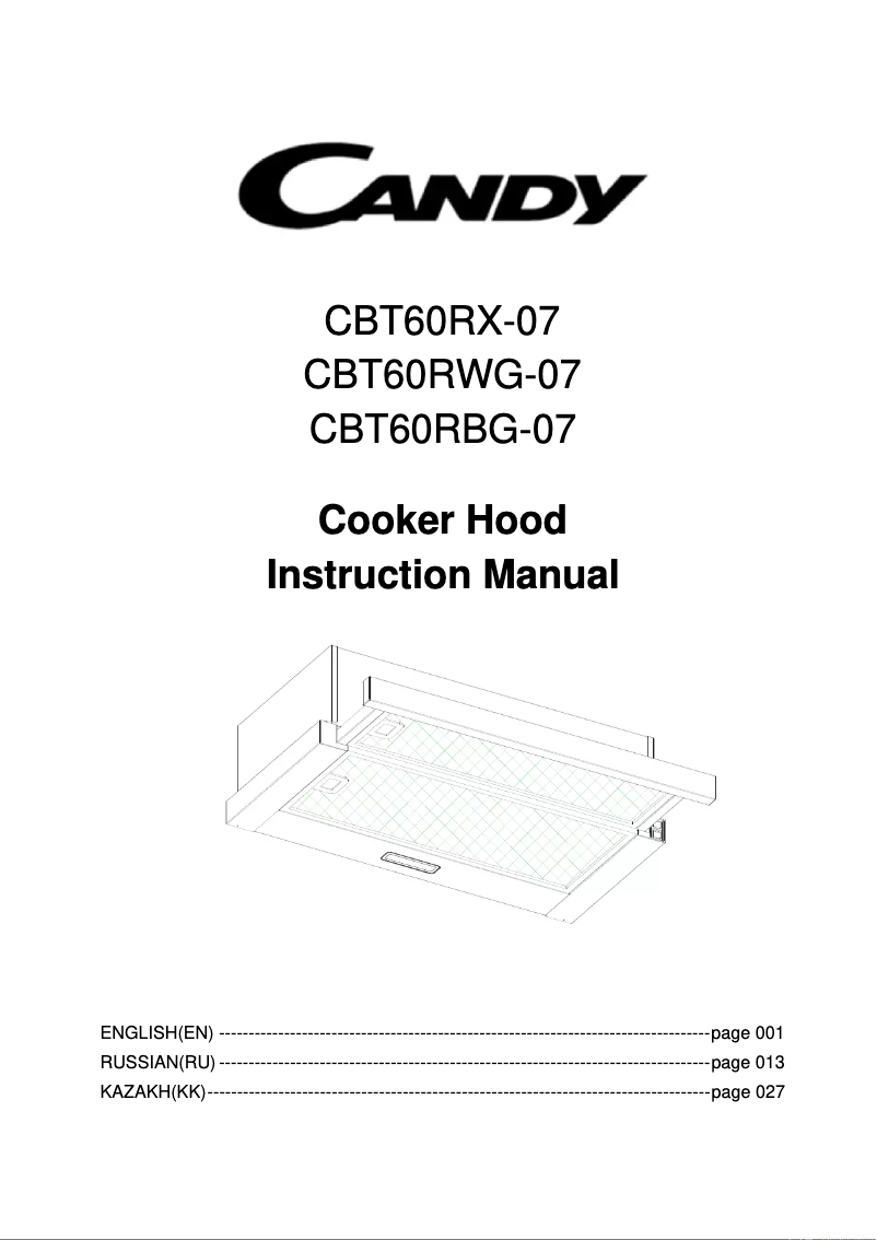 Image de la première page du manuel de l'appareil CBT60RX-07