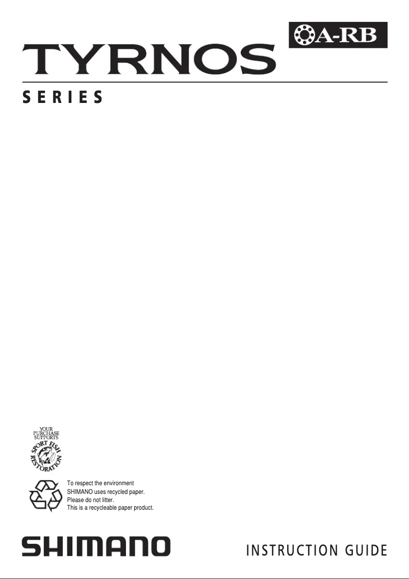 Page n°1 - Manuel utilisateur Shimano Tyrnos 30