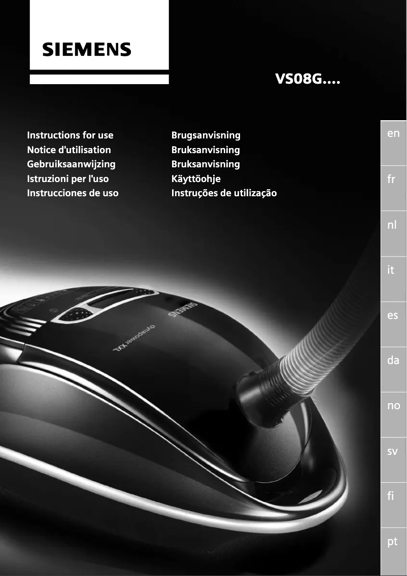 Página 1 del manual Manual de usuario Siemens VS08GP1269