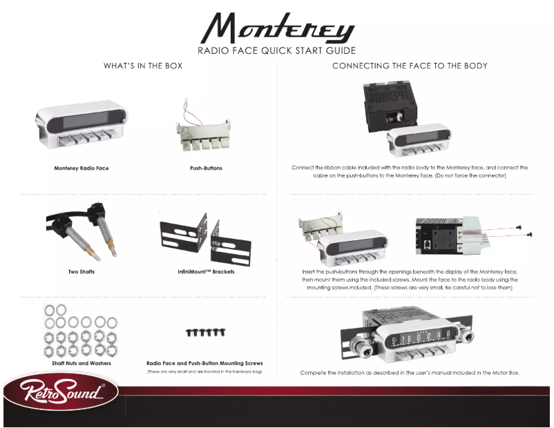 Image de la première page du manuel de l'appareil Monterey M4